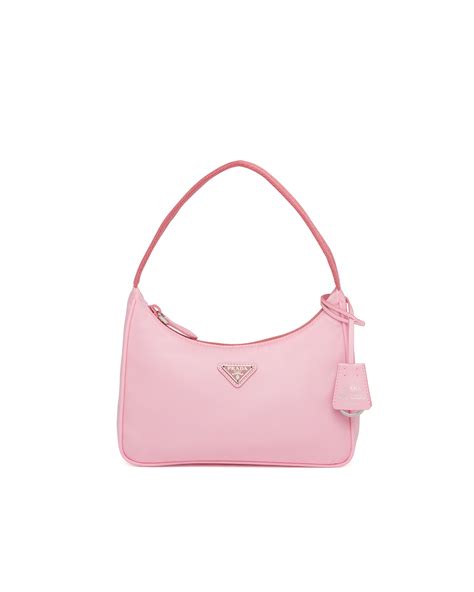 prada pink nylon bag.